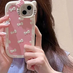 3D Pink Bow iPhone Case