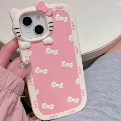 3D Pink Bow iPhone Case