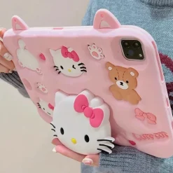 3d Pink Kitten iPad Case