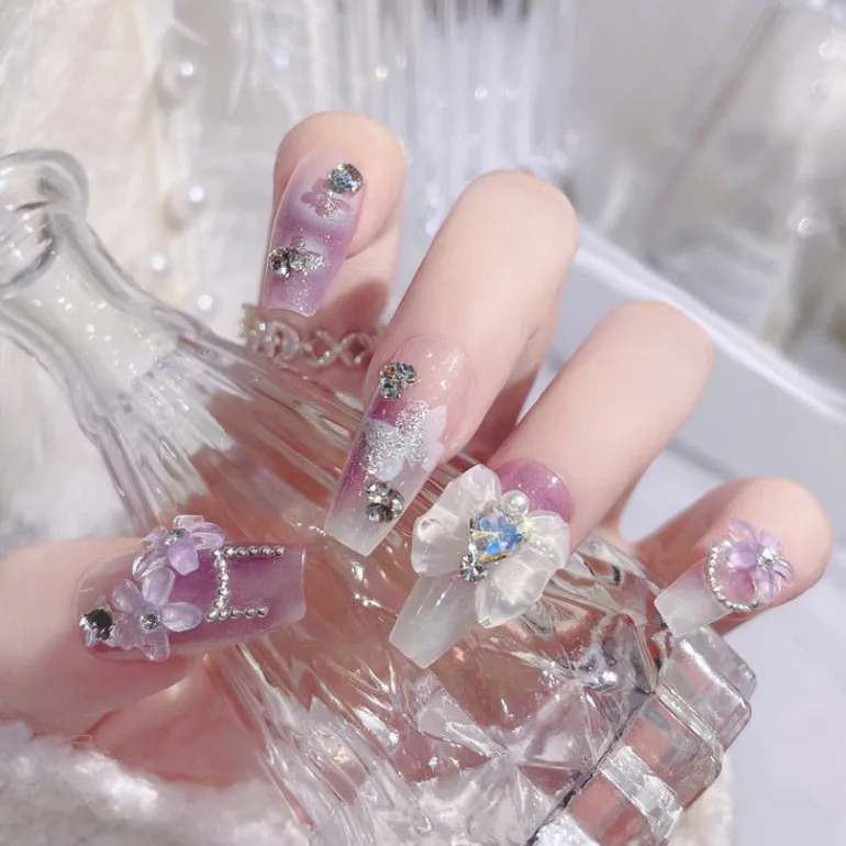 3D Pretty Princess Press On Nails