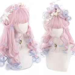 Dainty Blue Pink Ombre Wig