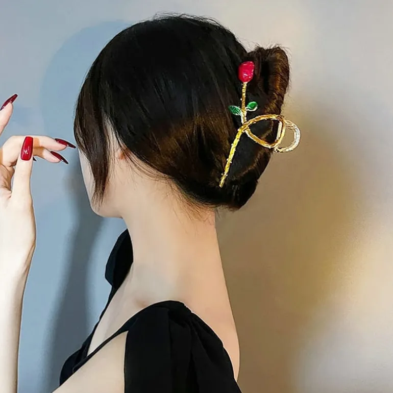 Dainty Floral Hair Claw Clip