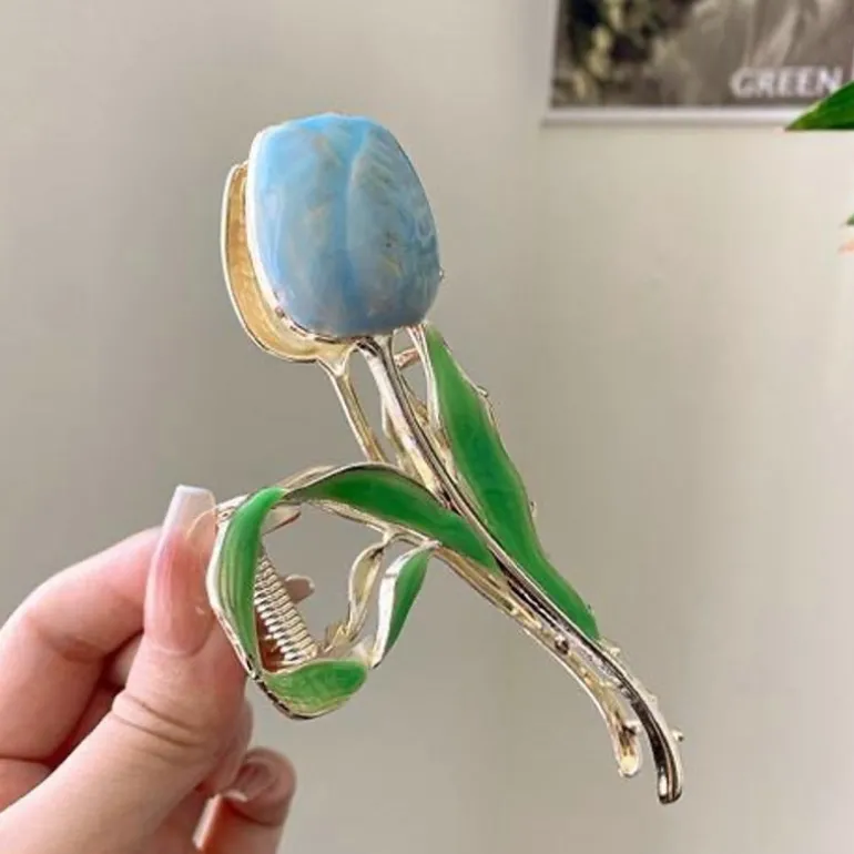 Dainty Floral Hair Claw Clip