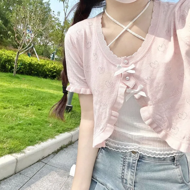 Dainty Heart Knitted Cardigan