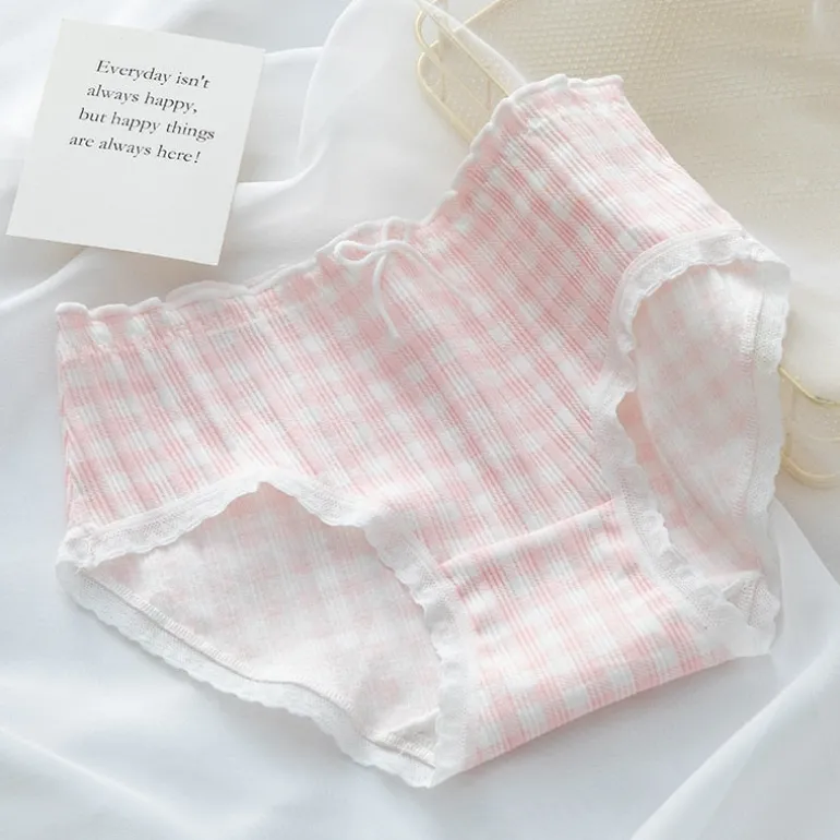Dainty Pink Plaid Underwear