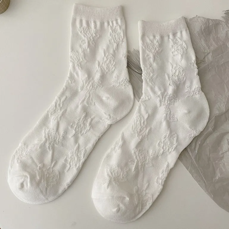 Dainty White Lace Socks