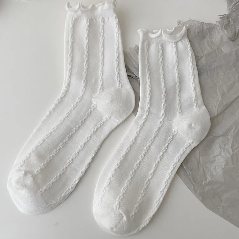 Dainty White Lace Socks