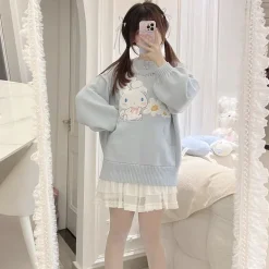 Daisy Puppy Knit Crewneck