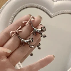 Dangling Kitten Earrings