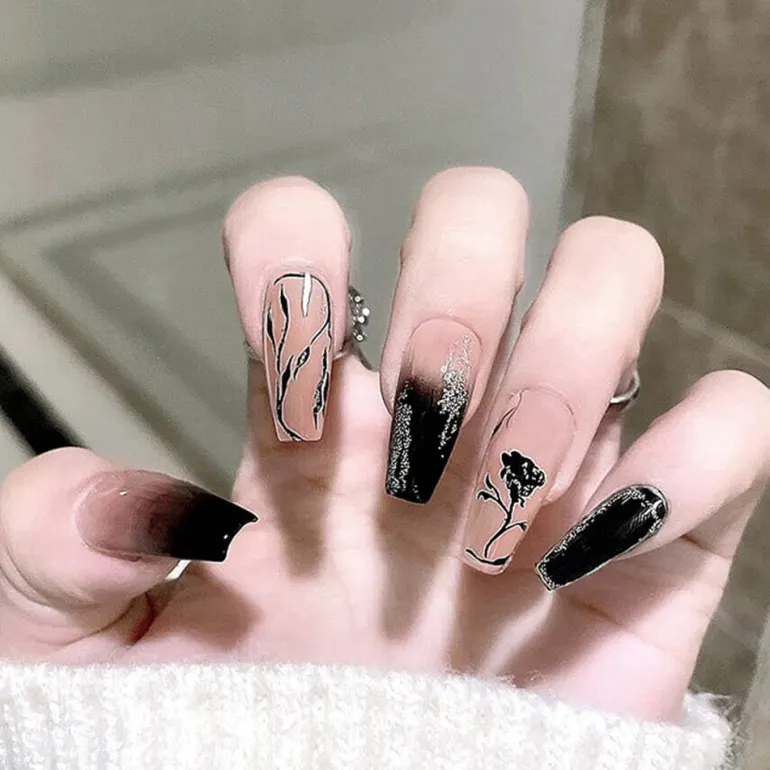 Dark Gothic Press On Nails