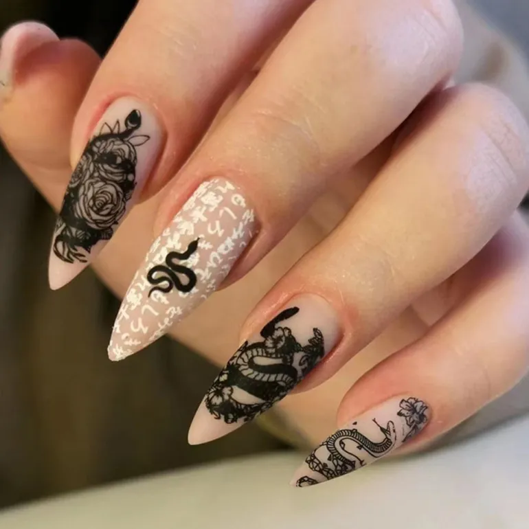Dark Gothic Press On Nails