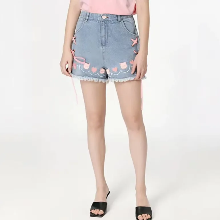 Denim Neko High Waisted Shorts