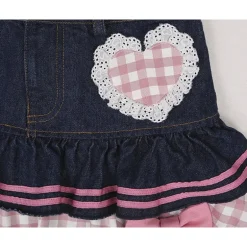 Denim Sweetheart Plaid Miniskirt