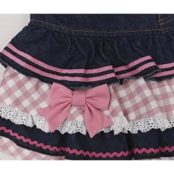 Denim Sweetheart Plaid Miniskirt