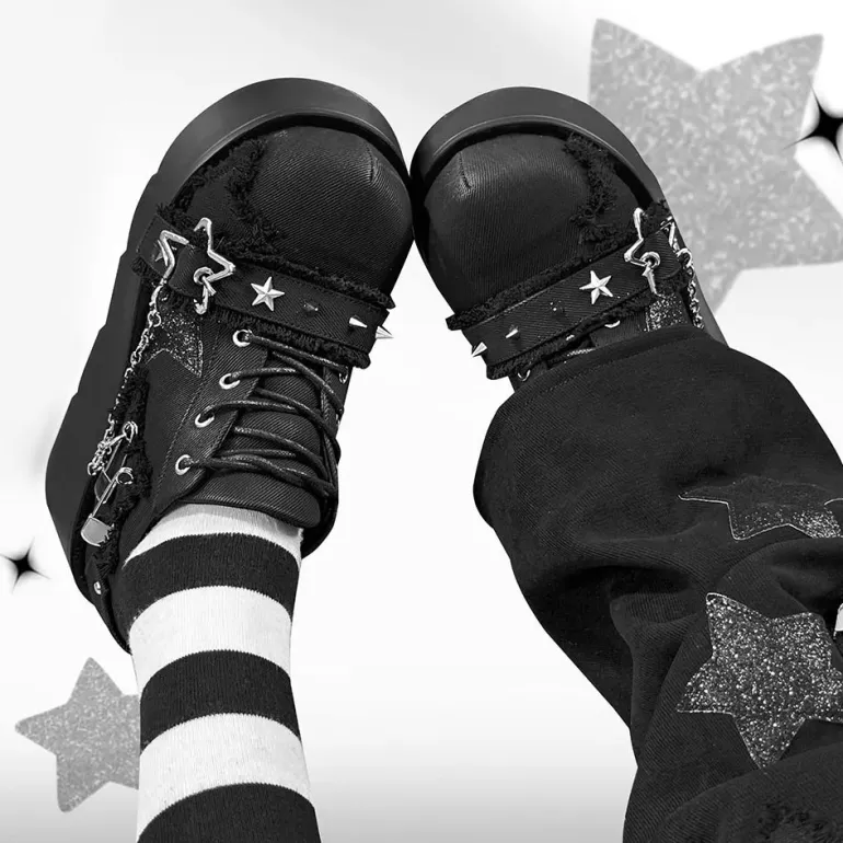 Denim Y2K Platform Mary Jane Shoes