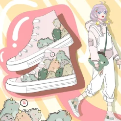 Dinosaur Pile High Top Sneakers