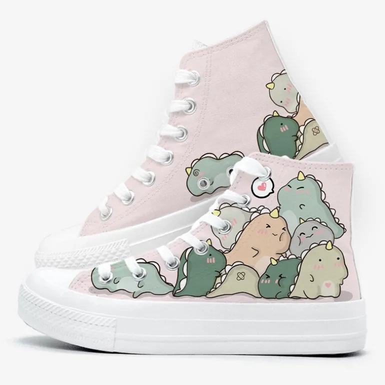 Dinosaur Pile High Top Sneakers