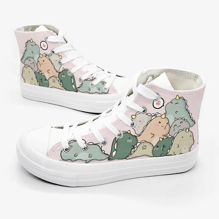 Dinosaur Pile High Top Sneakers