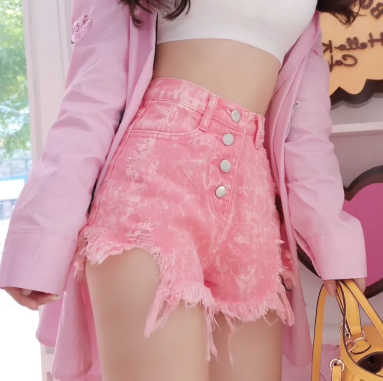 Distressed Jean Shorts