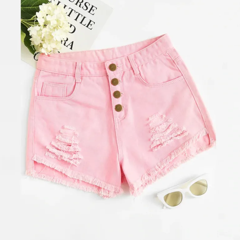 Distressed Jean Shorts
