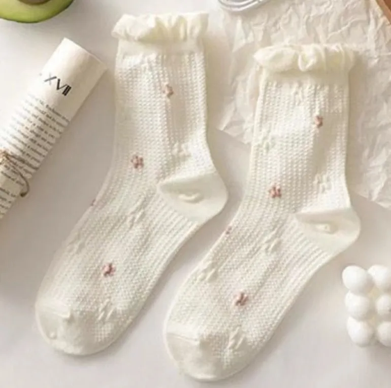 Dollette Floral Lace Socks