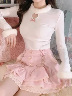 Dollette Skirt & Turtleneck Outfit