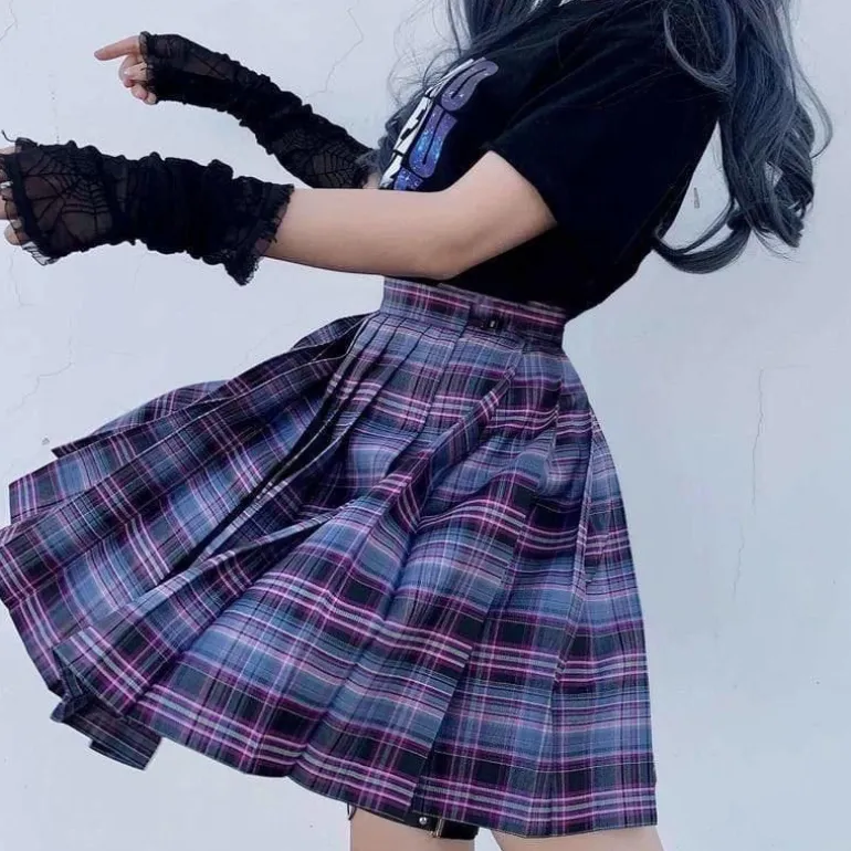Electric Plaid Skirt (17 Colors)