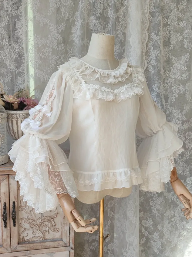 Elegant Victorian Ruffled Blouse