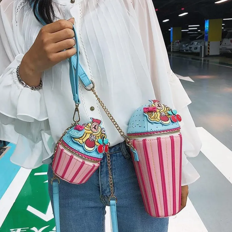 Embroidered Cupcake Handbag