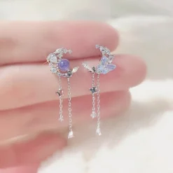 Ethereal Moon Dangle Earrings