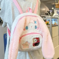 Floppy Bunny Ear Plush Book Bag