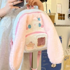 Floppy Bunny Ear Plush Book Bag
