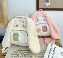 Floppy Bunny Ear Plush Book Bag