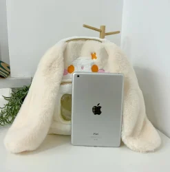 Floppy Bunny Ear Plush Book Bag