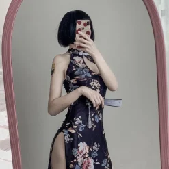 Floral Cheongsam Dress