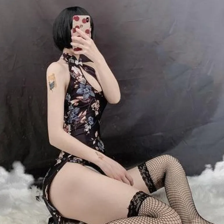 Floral Cheongsam Dress