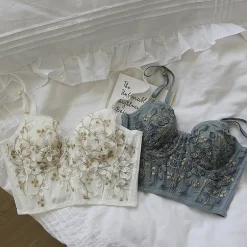Floral Embroidered Bustier