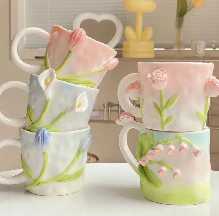Floral Handpainted Mugs
