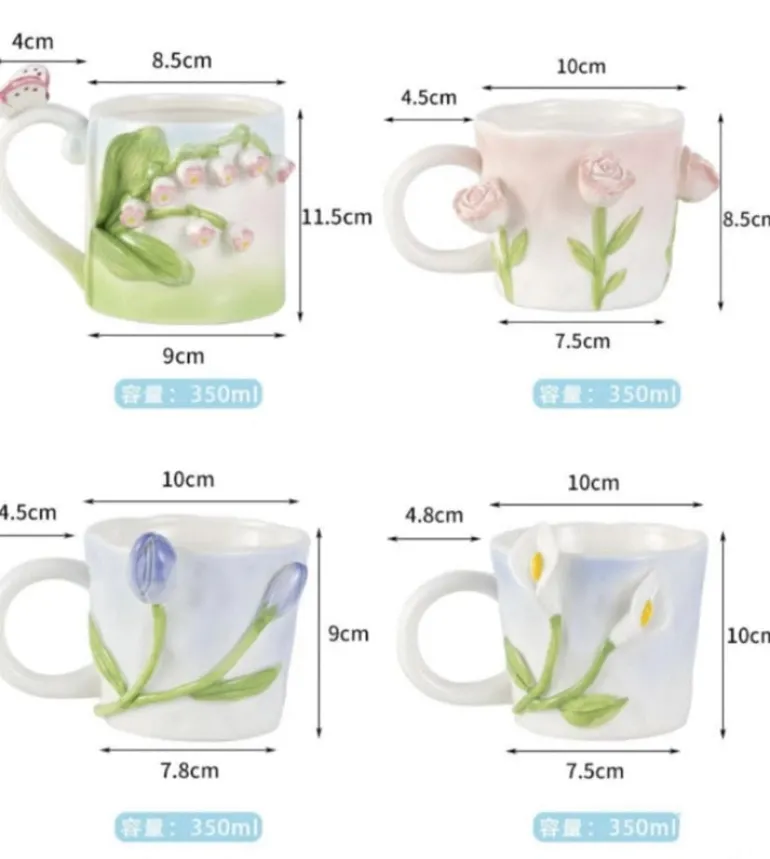 Floral Handpainted Mugs
