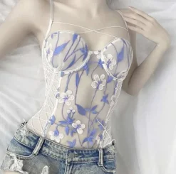 Floral Mesh Bodysuit