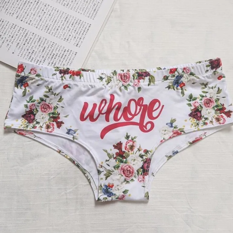 Floral Wh*re Panties