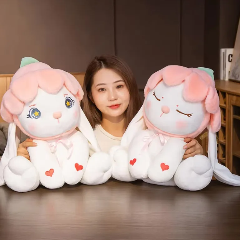 Flower Bonnet Bunny Plush