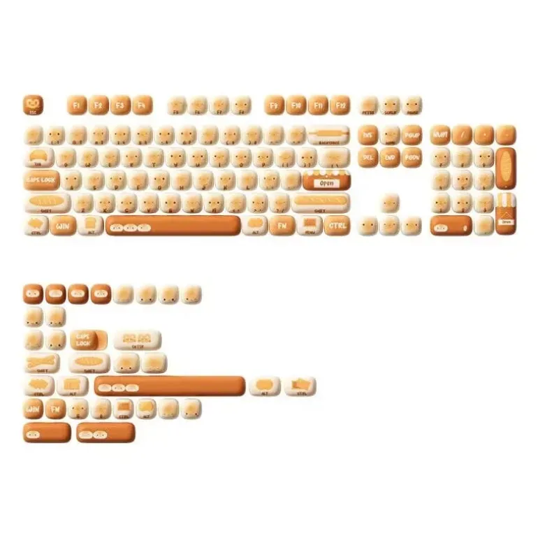 Fluffy Bread Bun Keycaps Set