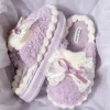Fluffy Ribbon Slippers