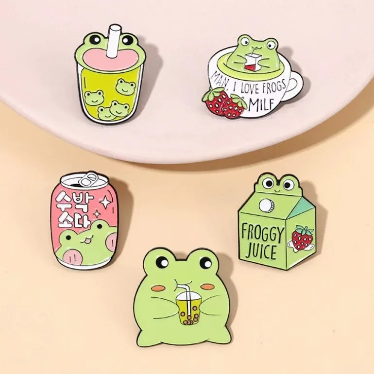 Froggy Juice Enamel Pins