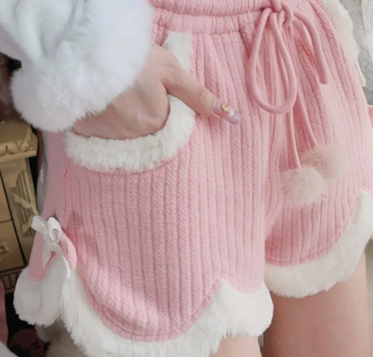 Fur Trimmed Dollette Shorts