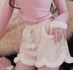 Fur Trimmed Dollette Shorts