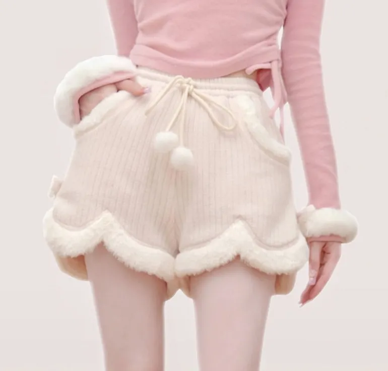 Fur Trimmed Dollette Shorts