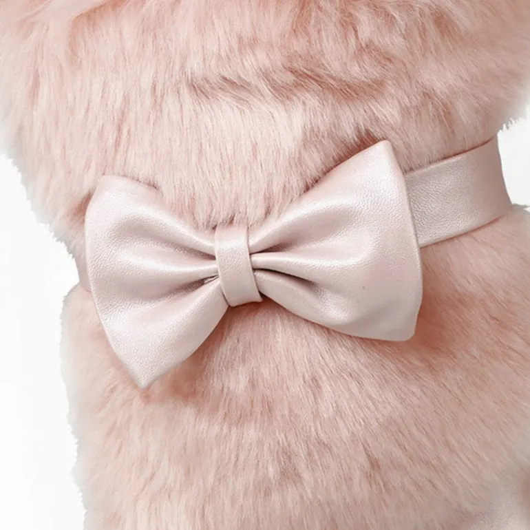 Furry Pink Bow Boots
