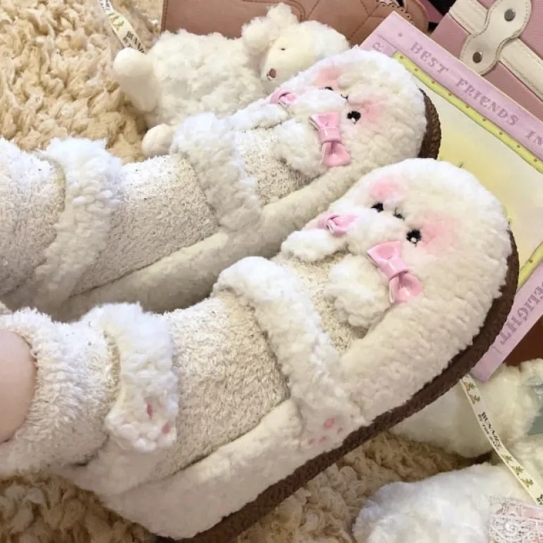 Fuzzy Bear Mary Janes